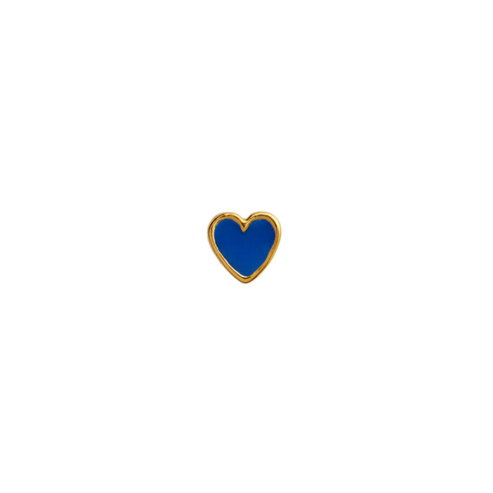 Stine A Jewelry - Petit Love Heart Cobalt Blue Enamel