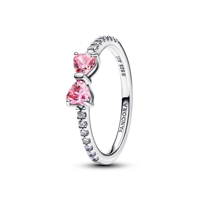 Pandora - Funklende Pink Sløyfe Ring