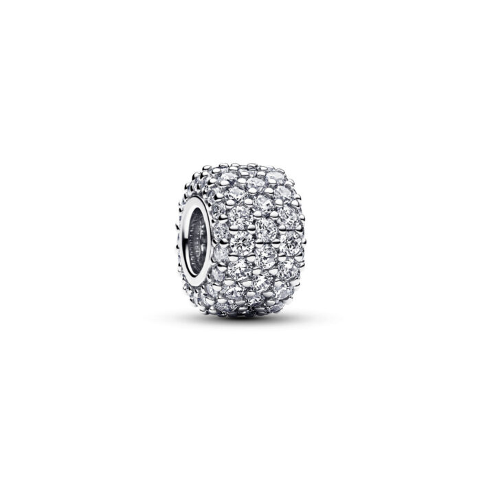 Pandora - Funklende Trippel Rad Pavé Charm