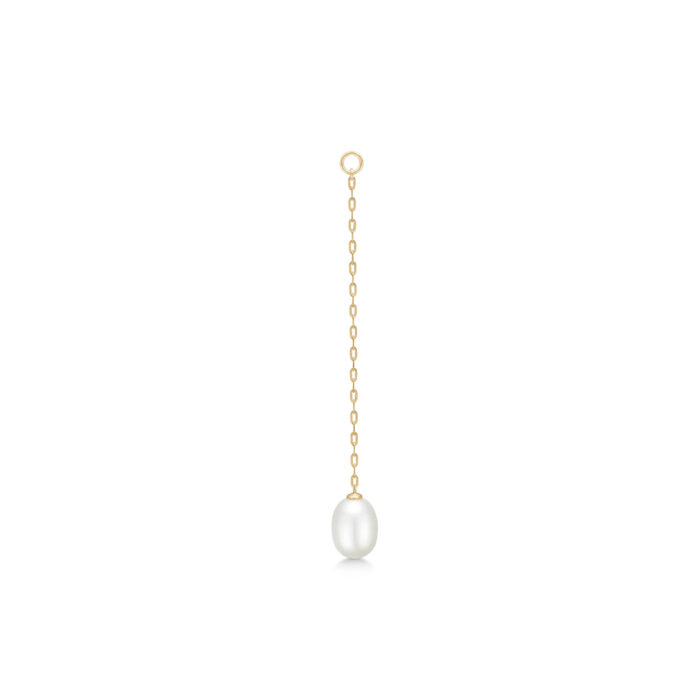 Julie Sandlau - Esther Ear Pendant White Pearl - 14k gult gull