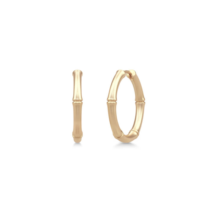 Julie Sandlau - Bamboo Hoops Small i 14k gult gull