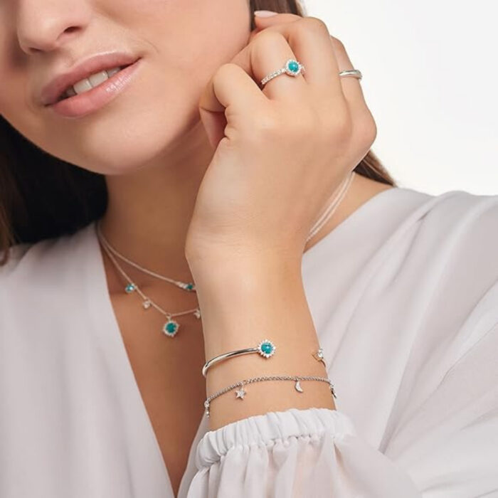 Thomas Sabo - Armring i sølv med turkis sten og zirkonia - Bilde 2