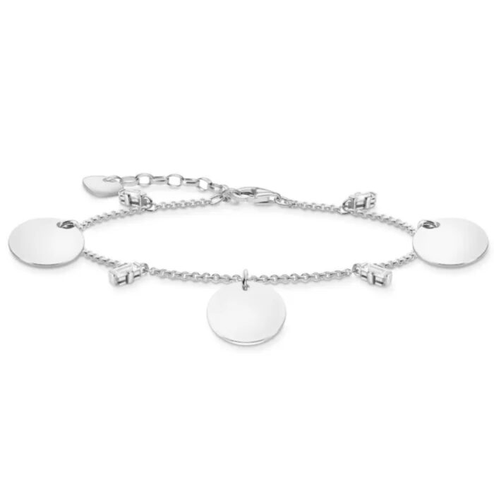 Thomas Sabo - Armbånd i sølv med plate charms