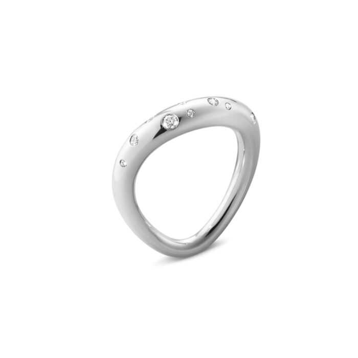 Georg Jensen - Offspring ring i sølv med diamanter 0,14ct TW/VS