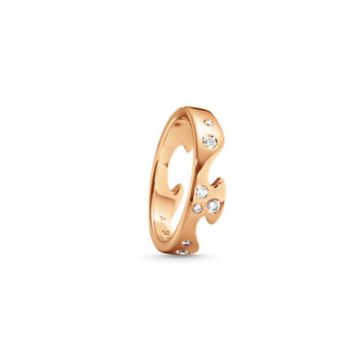 Georg Jensen - Fusion endering i 18k rosègull med diamanter 0,16ct TW/VS