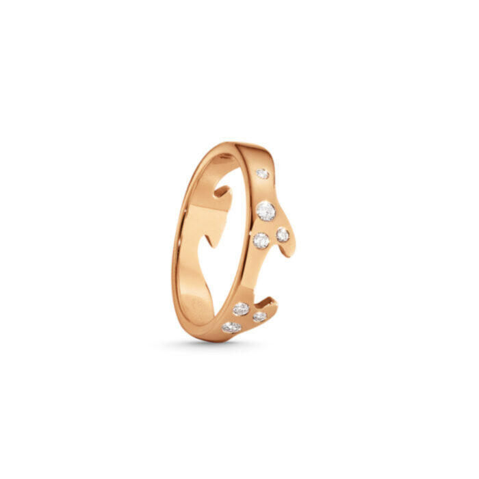 Georg Jensen - Fusion endering i 18k rosègull med diamanter 0,16ct TW/VS