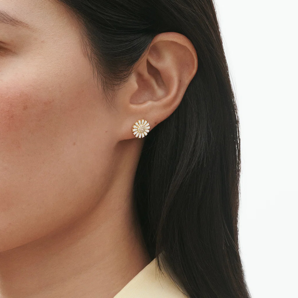 Georg Jensen - Daisy ørepynt i forgylt sølv i diamanter, 11 mm Georg Jensen - Daisy ørepynt i forgylt sølv i diamanter, 11 mm - Bilde 3