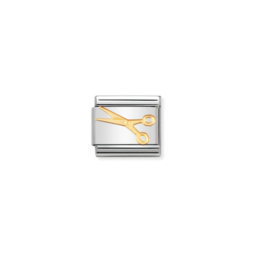 Nomination - COMPOSABLE Classic DAILY LIFE in stainless steel with 18k gold (03_Little scissors)
