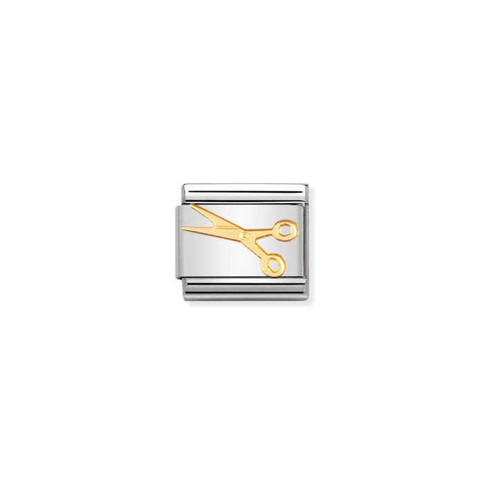 Nomination - COMPOSABLE Classic DAILY LIFE in stainless steel with 18k gold (03_Little scissors)