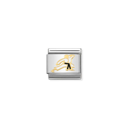 Nomination - COMPOSABLE Classic SPORTS 1 in stainless steel with enamel and 18k gold (19_Karate)