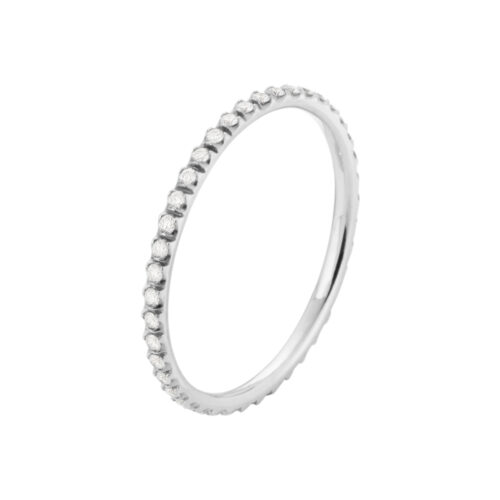 Georg Jensen - Signature diamant ring i 18k hvitt gull