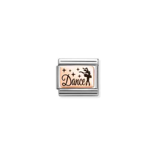 Nomination - Composable Classic PLATES (IC) steel and 9k rose gold (29_Dance)