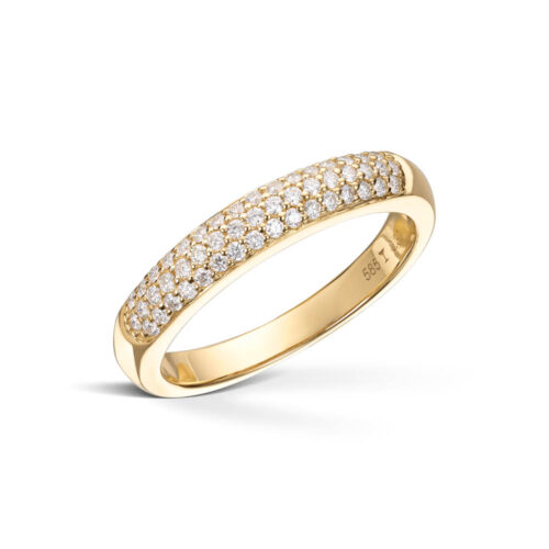 Diamonds by Frisenberg -Gult gull ring med diamanter ialt 0,30 ct