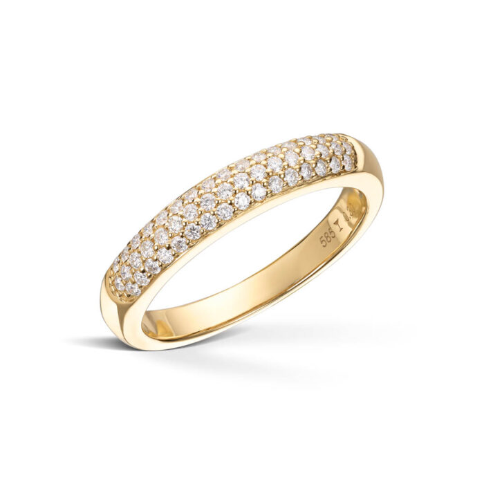 Diamonds by Frisenberg -Gult gull ring med diamanter ialt 0,30 ct