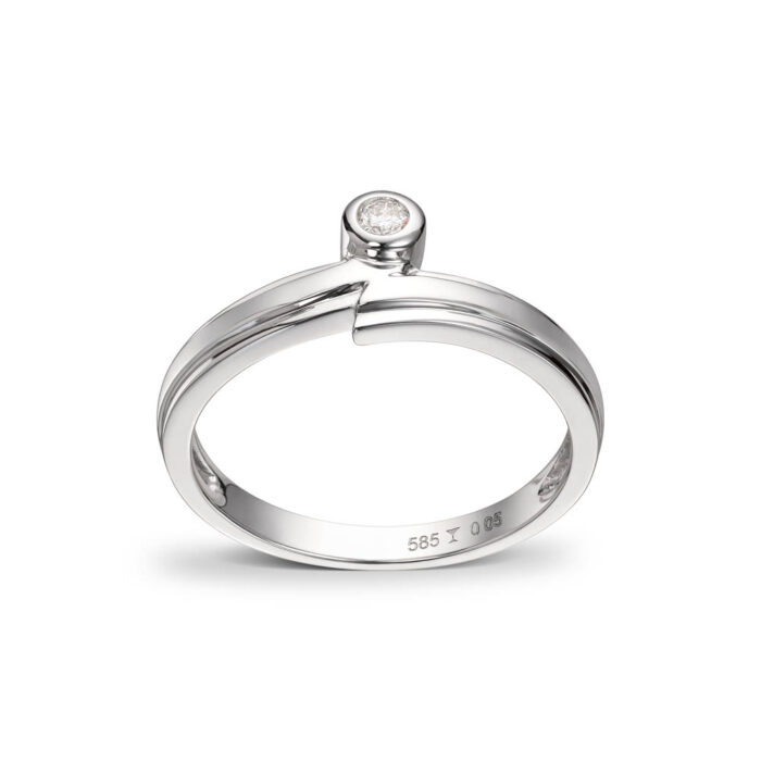 Diamonds by Frisenberg -ring i hvitt gull med 0,05 ct diamant. - Bilde 2