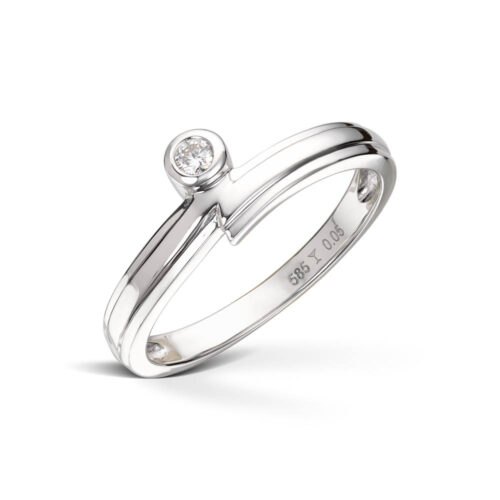 Diamonds by Frisenberg -ring i hvitt gull med 0,05 ct diamant.