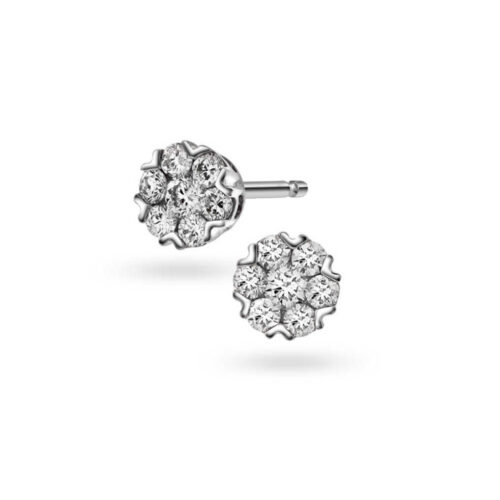 Pan Jewelry - Ørepynt i 14k hvit gull med diamanter 0,20 W/P - NB: Forventes inn i midten av april!