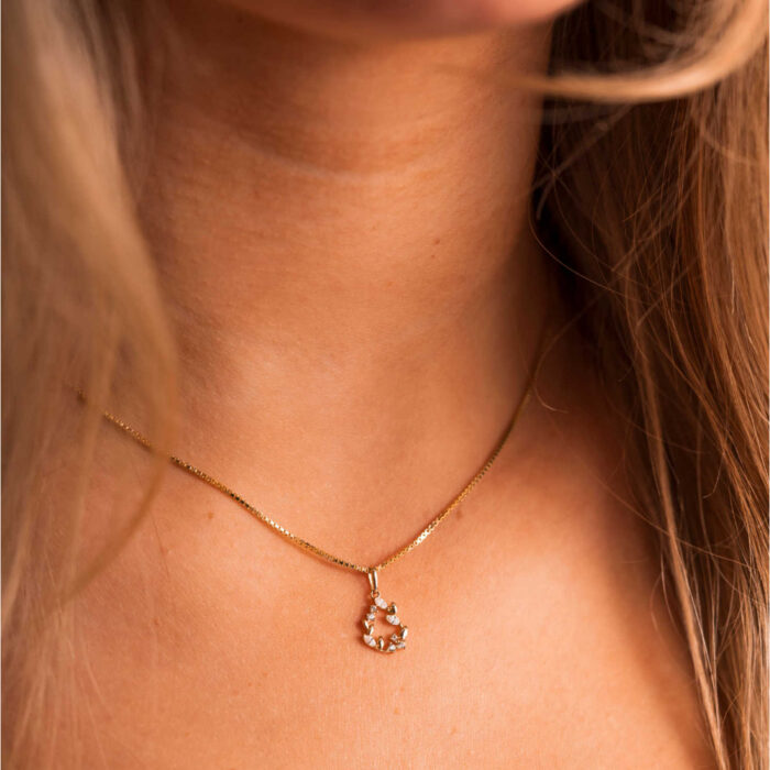 Pan Jewelry - Anheng i 14k gult gull med zirkonia - Bilde 2