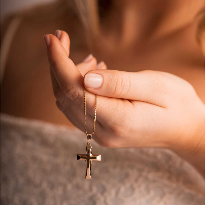 Pan Jewelry - Anheng i 14k gult gull, kors - NB: Forventes inn i slutten av april! - Bilde 3