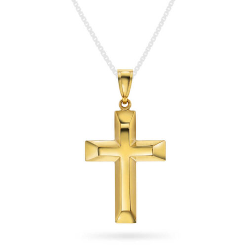 Pan Jewelry - Anheng i 14k gult gull, kors - NB: Forventes inn i slutten av april!