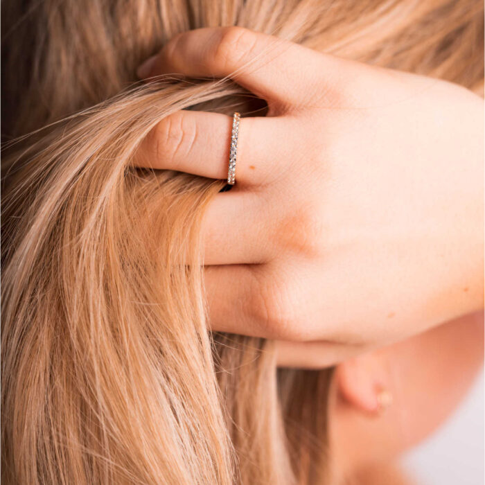 Pan Jewelry - Ring i 14k gult gull med zirkonia - Bilde 2