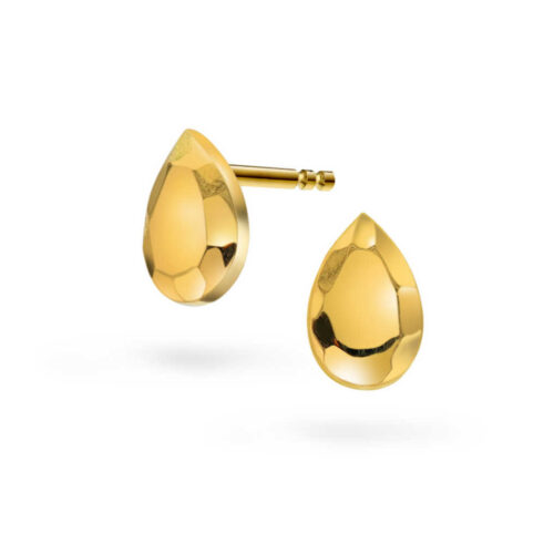 Pan Jewelry - Dråpe ørepynt i 14k gult gull