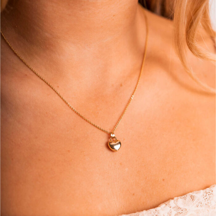 Pan Jewelry - Anheng i 14k gult/hvitt gull, lite hjerte - Bilde 3