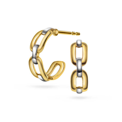 Pan Jewelry - Ørepynt i 14k gult/hvitt gull