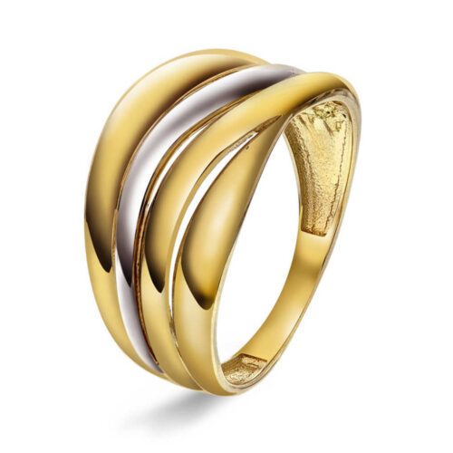 Pan Jewelry - Ring i 14k gult og hvitt gull