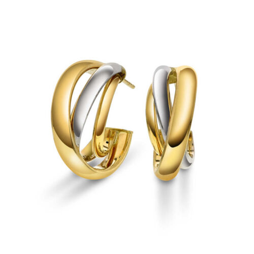 Pan Jewelry - Ørepynt i 14k gult gull og hvitt gull