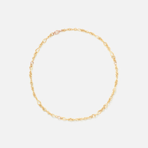 OLE LYNGGAARD COPENHAGEN - Love collier mini i 18k gult- og rosegull - 60 cm