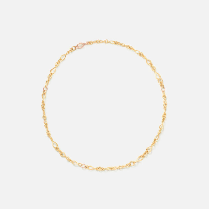 OLE LYNGGAARD COPENHAGEN - Love collier mini i 18k gult- og rosegull - 60 cm