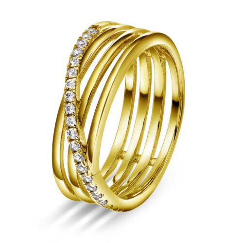 Pan Jewelry Classic - Siena ring i forgylt sølv med zirkonia