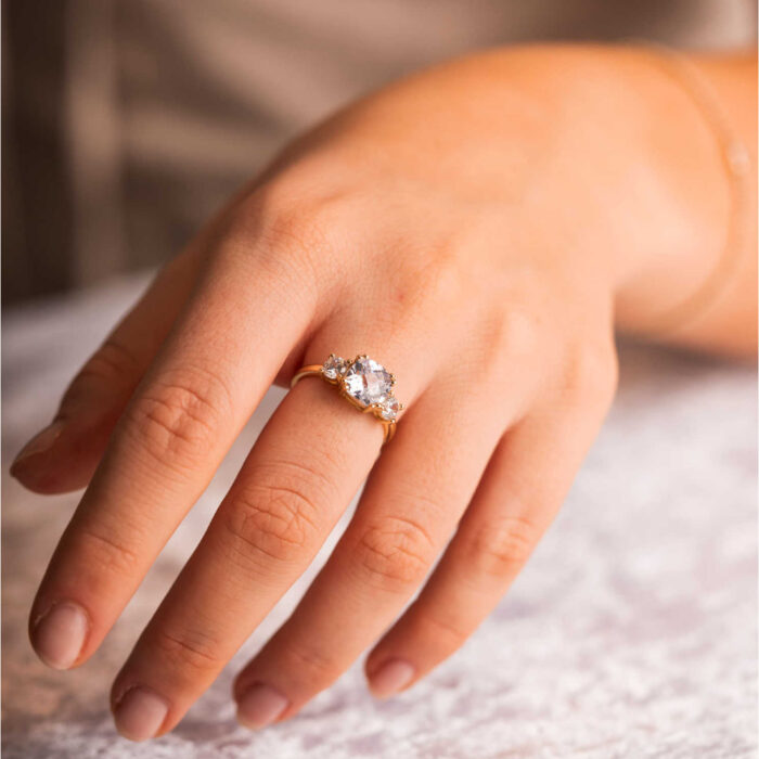Pan Jewelry Classic - Verona ring i forgylt sølv med zirkonia - Bilde 2