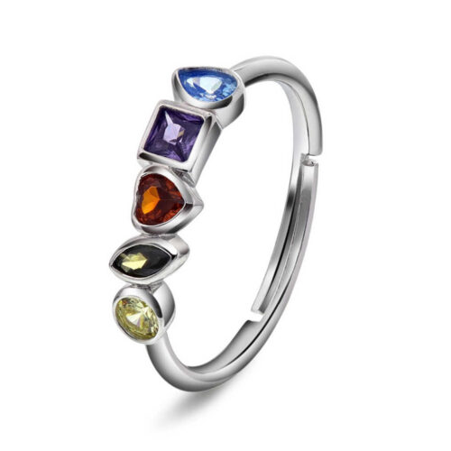 Pan Jewelry Trend - Spraks ring i sølv med fargede zirkonia