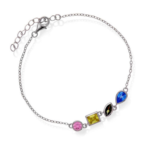 Pan Jewelry Trend - Spraks armbånd i sølv med fargede zirkonia