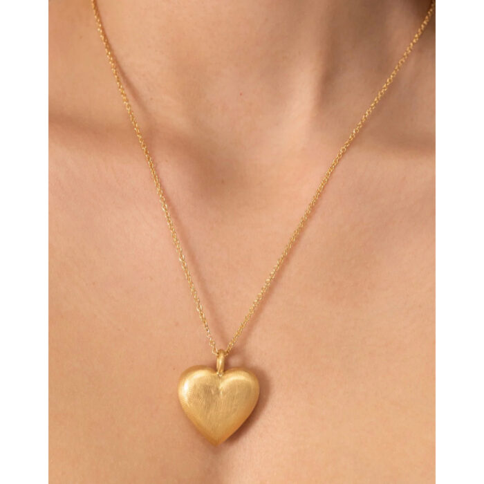 Dulong - Heart halssmykke i 18k gult gull - Stort - Bilde 2