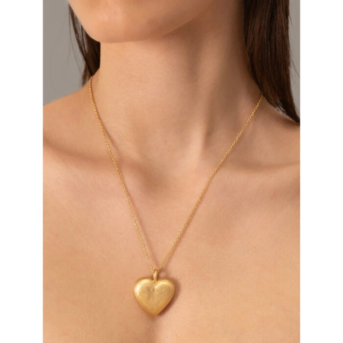 Dulong - Heart halssmykke i 18k gult gull - Stort - Bilde 3