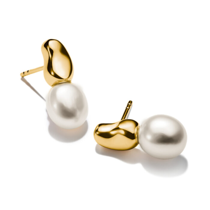 Thomas Sabo - Natural Beauty ørepynt i forgylt sølv med ferskvannsperle - Bilde 2