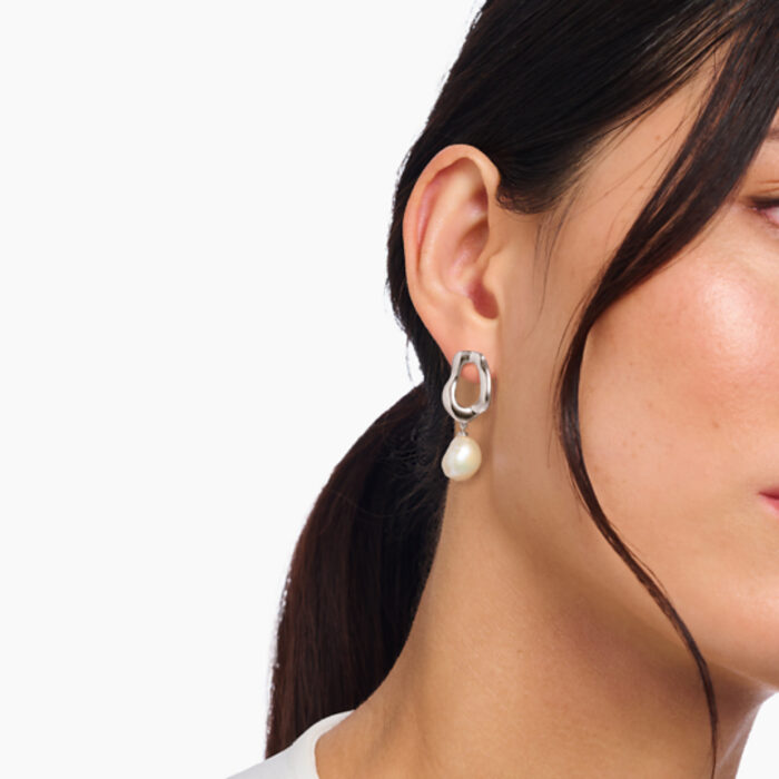 Thomas Sabo - Natural Beauty ørepynt i sølv med ferskvannsperle - Bilde 3