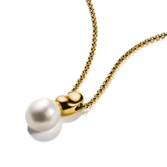 Thomas Sabo - Natural Beauty halssmykke i forgylt sølv med ferskvannsperle - Bilde 2