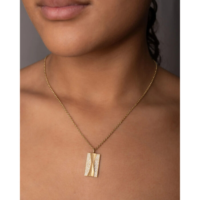 Dulong - Vega Relief diamantanheng, i 18k gult gull - Bilde 2