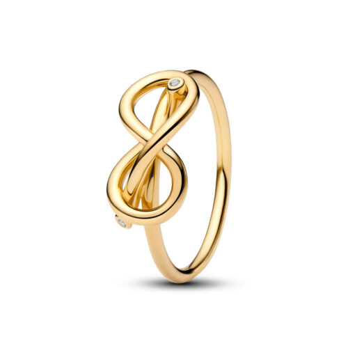 Pandora - Evighetsknute Ring i 14k forgylling