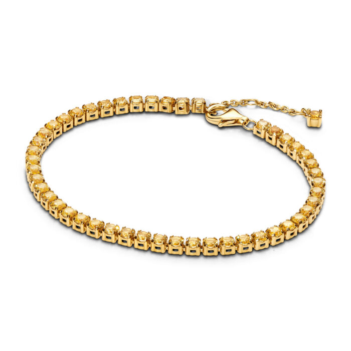 Pandora - Funklende Gult Tennisarmbånd