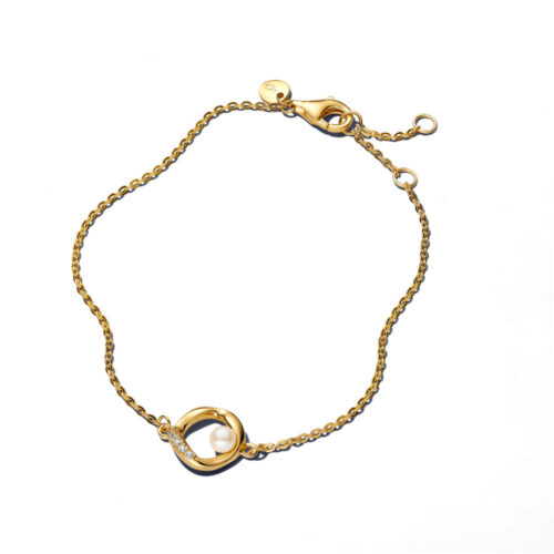Pandora - Armbånd med organisk form og ferskvannsperle