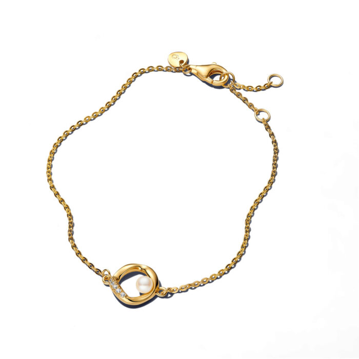 Pandora - Armbånd med organisk form og ferskvannsperle