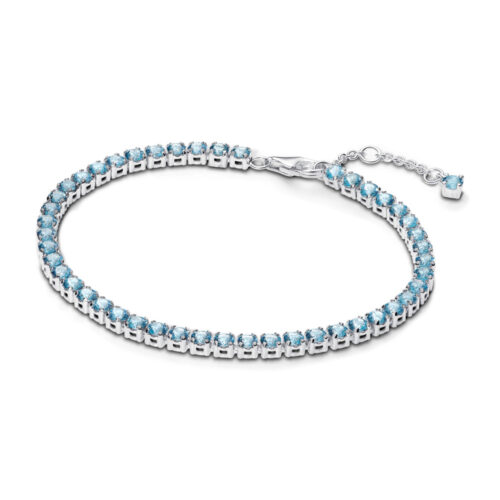 Pandora - Glittrende armbånd i sølv med lyseblå krystaller