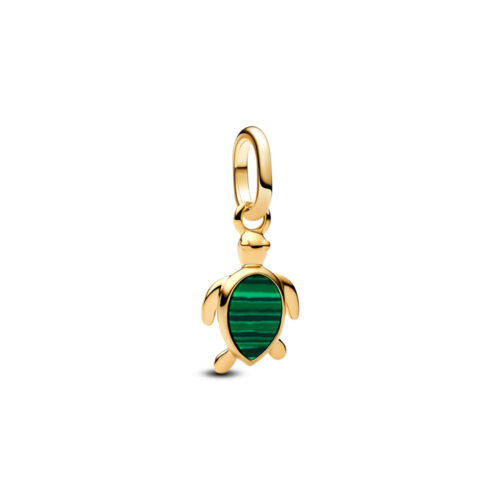 Pandora - Grønn Skilpadde Mini Hengende Charm