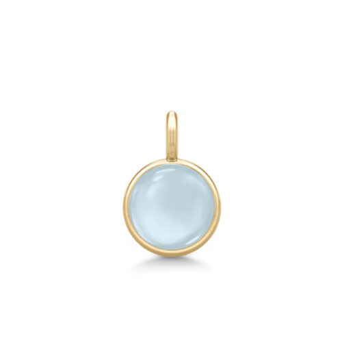 Julie Sandlau - Prime anheng i 22k forgylt sølv - Milky Aqua