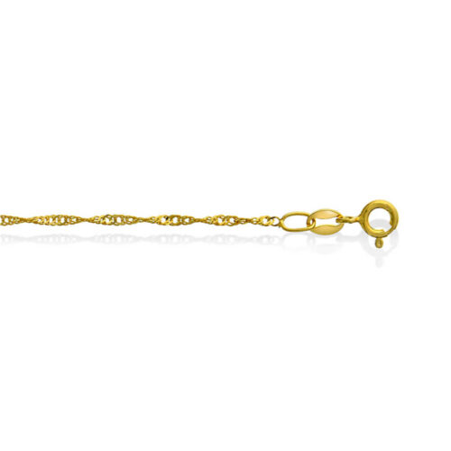 Pan Jewelry Classic - Singapore kjede i forgylt sølv, 50 cm